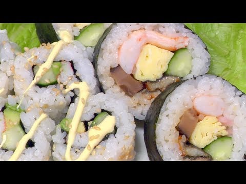 How to Make Futomaki Sushi and California Roll %E5%A4%AA%E5%B7%BB%E3%81%8D%E5%AF%BF%E5%8F%B8 %E3%82%AB%E3%83%AA%E3%83%95%E3%82%A9%E3%83%AB%E3%83%8B%E3%82%A2%E3%83%AD%E3%83%BC%E3%83%AB %E4%BD%9C%E3%82%8A%E6%96%B9 %E3%83%AC%E3%82%B7%E3%83%94