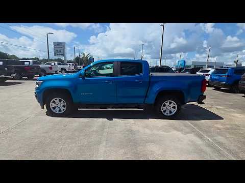 Certified Used 2021 Bright Blue Metallic CHEVROLET 2WD CREW CAB 128" LT image 1