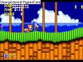 sonic the hedeghog 2 in debug mode and with a supersonic cheat on=)