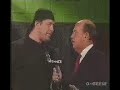 Bret Hart is interviewed by Mean Gene Okerlund in WCW