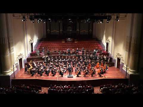 <p>NYOS Symphony Orchestra, conducted by Paul Daniel perform Boulanger\'s D\'un matin de printemps at the Usher Hall, August 2018</p>