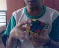 Shahrul solving rubik`s cube 3x3x3 ..quite fast (: singapore
