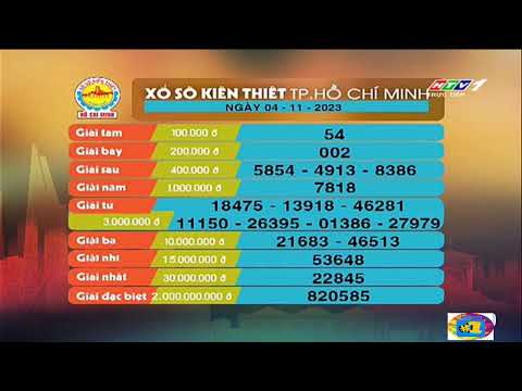 Xổ số kiến thiết TP.HCM || HTV1 || 04/11/2023