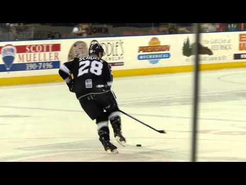 Jesse Schultz scores on a penalty shot 1-19-13