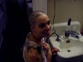 I'm a girl, I shaved my head, bald!