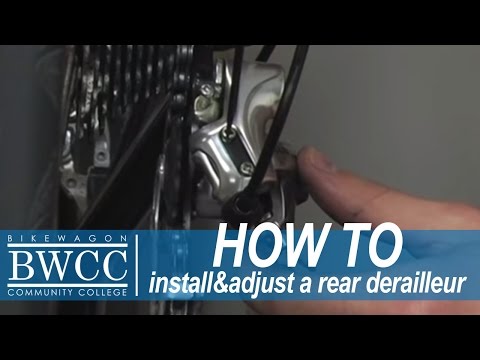 derailleur - Learn with http://Bikewagon.com how to install your rear derailleur. Learn to adjust your rear derailleur so you can ride in peace! No more Clanking around b...