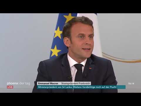 Präsident Emmanuel Macron zu den Gelbwestenproteste ...