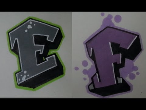 how to draw the letter e in graffiti