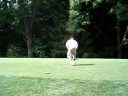 Bruce and Zip teeing off Bruce and Zip teeing off