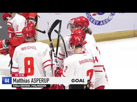 GOAL | Matthias ASPERUP | 2017. 2. 11 | Denmark vs Hungary | KB Euro Ice Hockey Challenge 2017