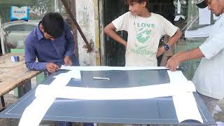 Crafting a Versace-Inspired Design on a Mirror | Moawin.pk