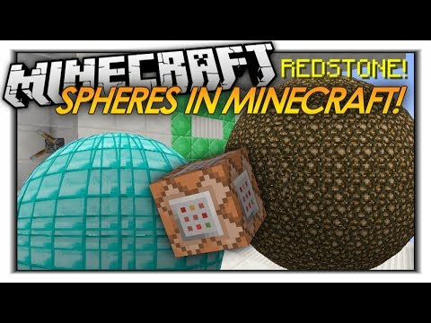 HOW TO MAKE SPHERES IN VANILLA MINECRAFT! 1.8 Snapshot Redstone Trick