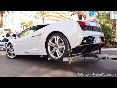 Lamborghini Gallardo Being Badly Towed