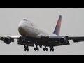 〔Full HD 3D〕 Delta Air Lines Boeing 747-451 (N676NW) Landing @NARITA RWY34R RJAA