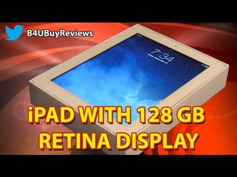 iPad with Retina Display, 4G Cellular, 128GB Storage, iOS 7