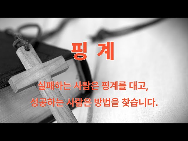 핑계(창세기 3:6~13)