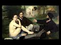 Night Art -erotic scandalous picnic with nude from Manet