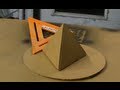 Cardboard Tetrahedron Pyramid and Perfect Circle Solar Collector Scrapbooking Triforce