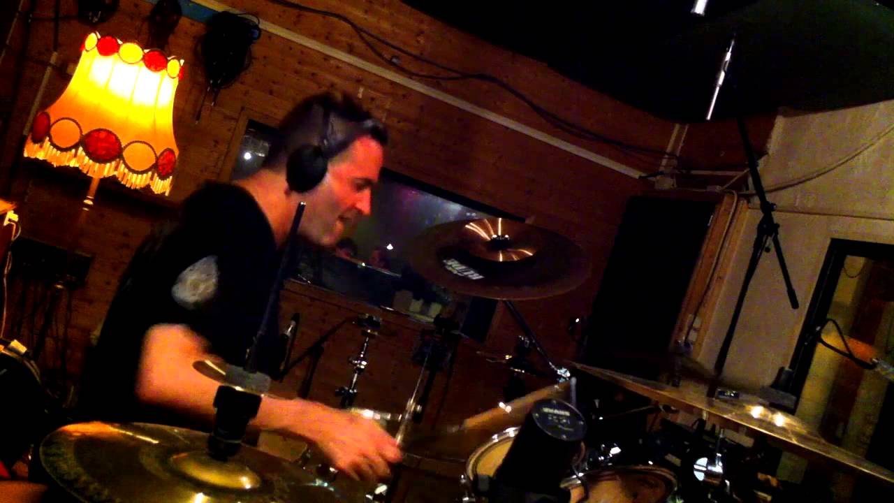 John Macaluso recording Unwritten Pages' new album "Fringe Kitchen"