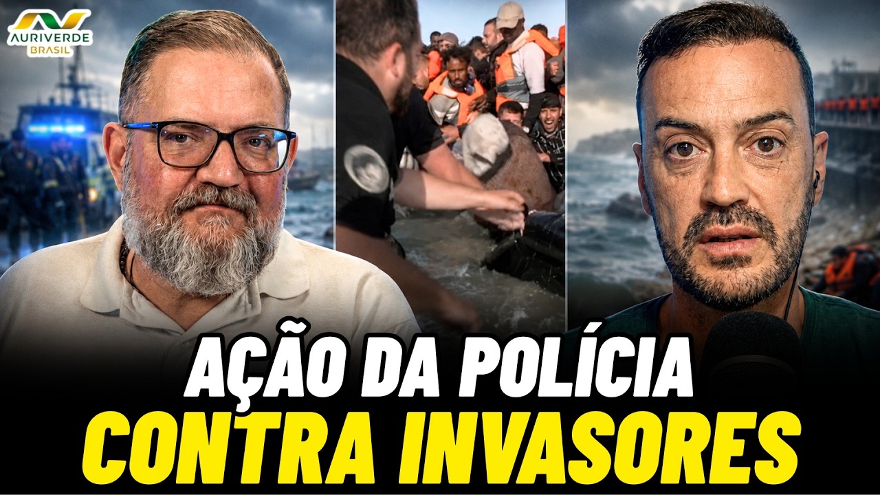 Polícia francesa rasga bote com imigrantes no Canal da Mancha