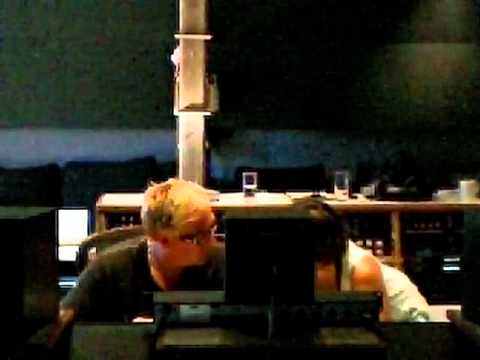 Michael Behm recording basic tracks to 