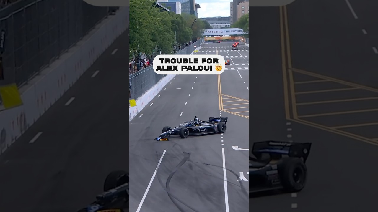 THE CHAMPIONSHIP LEADER IS IN TROUBLE! 😲 #indycar #racing #alexpalou