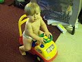 a toy car i bought for her a while ago.  she used to cry by the loud noises the car made but now she loves it.