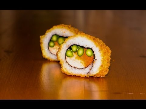 Deep fried sushi roll recipe - delicious crispy tempura sushi food