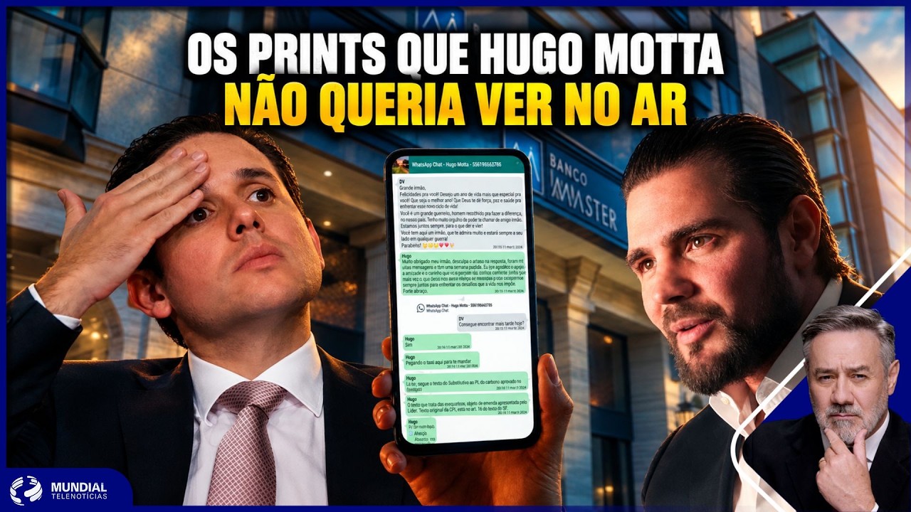 “Parceria de vida”: MENSAGENS entre Motta ao dono do MASTER #CasoMaster #HugoMotta #DanielVorcaro