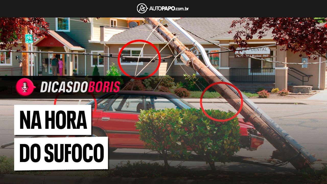 COLISÃO EM REDE ELÉTRICA REQUER ATENÇÃO ANTES DE DEIXAR O VEÍCULO