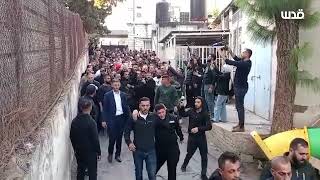 من تشييع ووداع الشهيد علي علقم من مخيم قلنديا