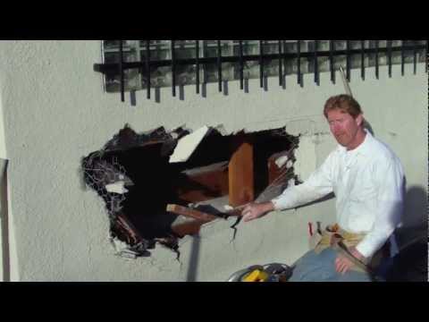 how to patch outside wall