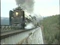 Union Pacific 844 & Challenger UP3985 Reterning from Sacramento Rail Fair 1991, cver Clio Trestle. www.myspace.com/railways for MORE videos, pics and general rail stuff!
