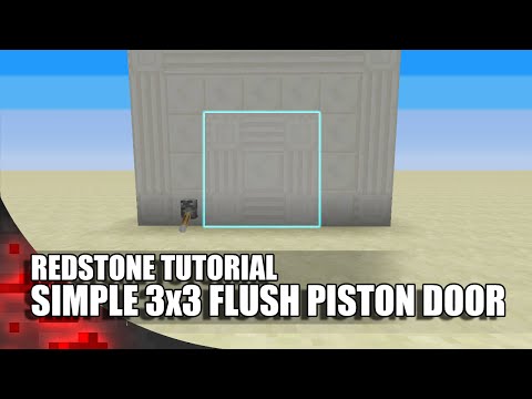 Minecraft Simple 3x3 Flush Piston Door Minecraftvideos Tv