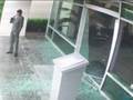 Spool of cable crashes through window!!