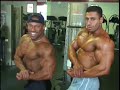Four 202 class IFBB Pro bodybuilders posing