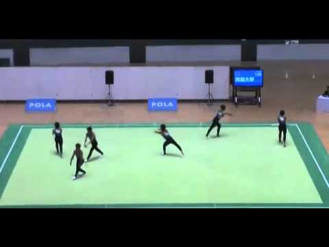 Espectacular ejercicio de gimnasia artística sincronizada