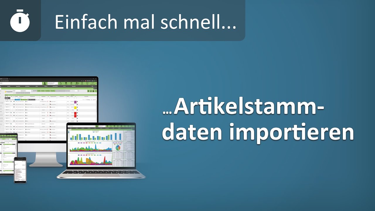 Artikel als CSV-Datei importieren | Stammdaten in MAINDESK