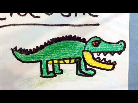 how to draw crocodile