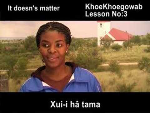 KhoeKhoegowab Lesson No:3