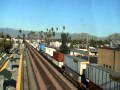Union Pacific, BNSF and Metrolink trains through Riverside, California on the afternoon of 11 22 11