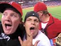 Literally seconds after Torii belted a shot to left- complete pandemonium. 