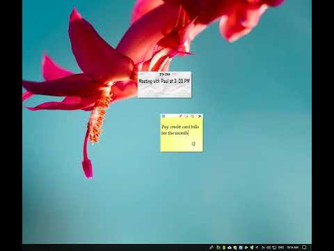 Setting a reminder to a sticky note