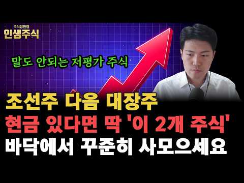 조선주 다음 말도 안되는 저평가 대장주, 현금 있다면 딱 '이 2개 주식' 바닥에서 꾸준히 사모으세요 [인생주식]