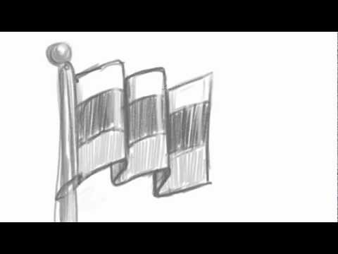 how to draw waving flag