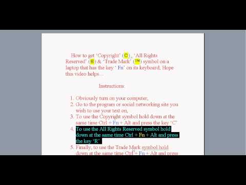 how to write tm on laptop