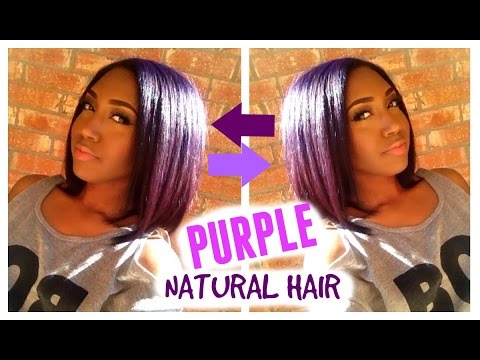 how to dye natural hair purple