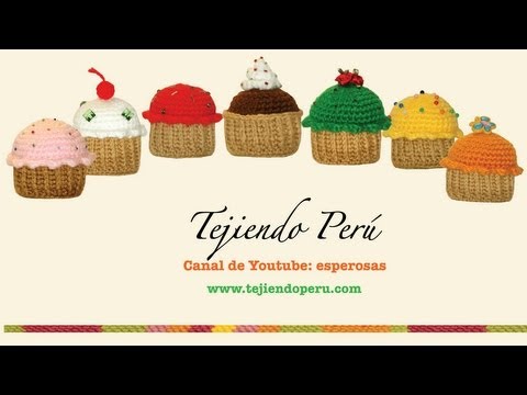 Cupcakes o pastelitos tejidos en crochet (amigurumi)