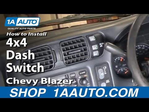 How To Install Replace 4×4 Dash Switch Chevy S10 Blazer Pickup GMC S15 Jimmy Sonoma 98-05 1AAuto.com
