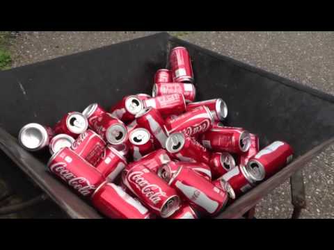 homemade - This is my homemade can baler I made to save room. So I could wait until I had enough to take in and recycle.